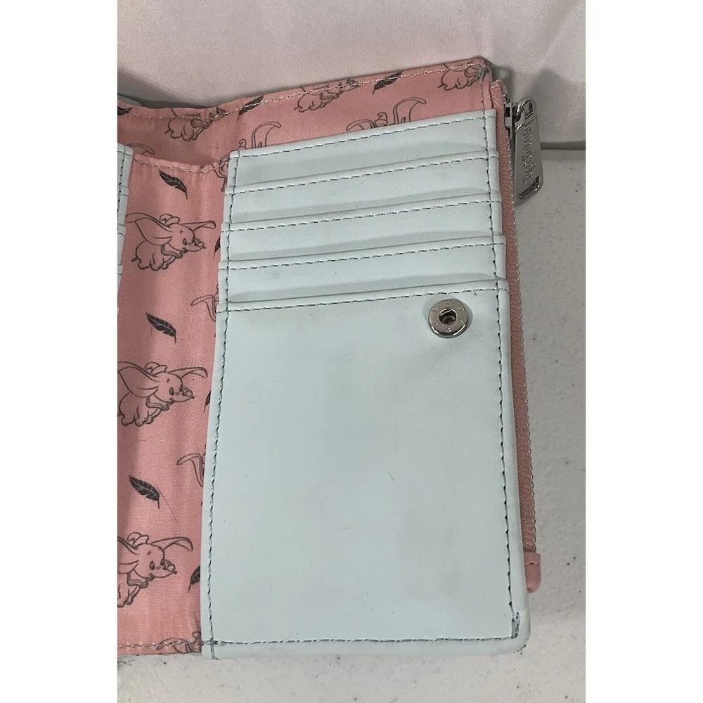 Loungefly Disney Dumbo Girls Ladies Blue Wallet Shaped In A Ticket Circus Style